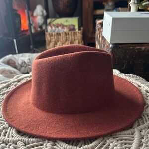 Rust Orange Fedora Hat